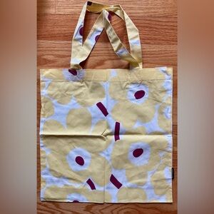 New Marimekko Floral Yellow Tote Bag